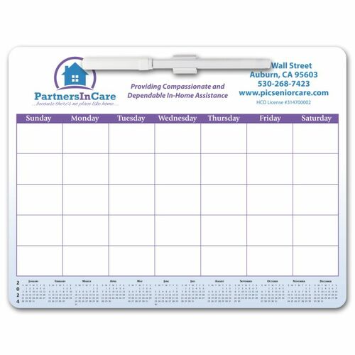 Memo Board Calendar W/ Rem Adh Custom Printed As Low As 1.46